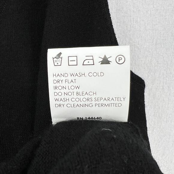 ENZA COSTA Tissue Cashmere Tank Top Womens Medium Black Scoop Knit Layering NEW - Picture 11 of 13